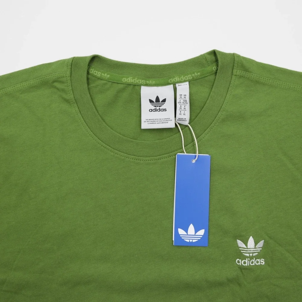 Adidas Originals Men's Crew Neck Embroidered‎ Trefoil Logo Tee Green Size XL